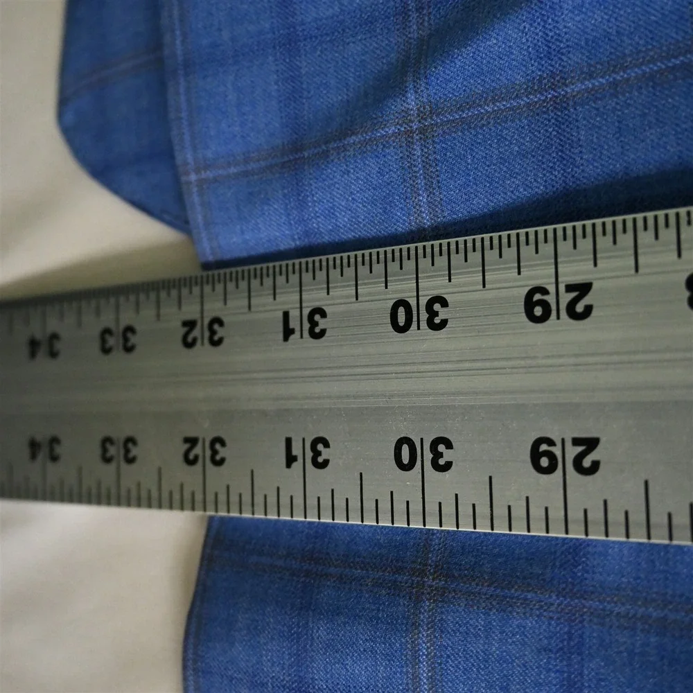 Tailored 56R Blue‎ Plaid 100% Wool Mens Blazer Suit Jacket Sport Coat_11